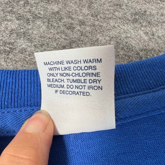 Supreme Men's Plain Blue Short Sleeve 100% Cotton T-Shirt Tee Size Large NEW - Picture 4 of 6